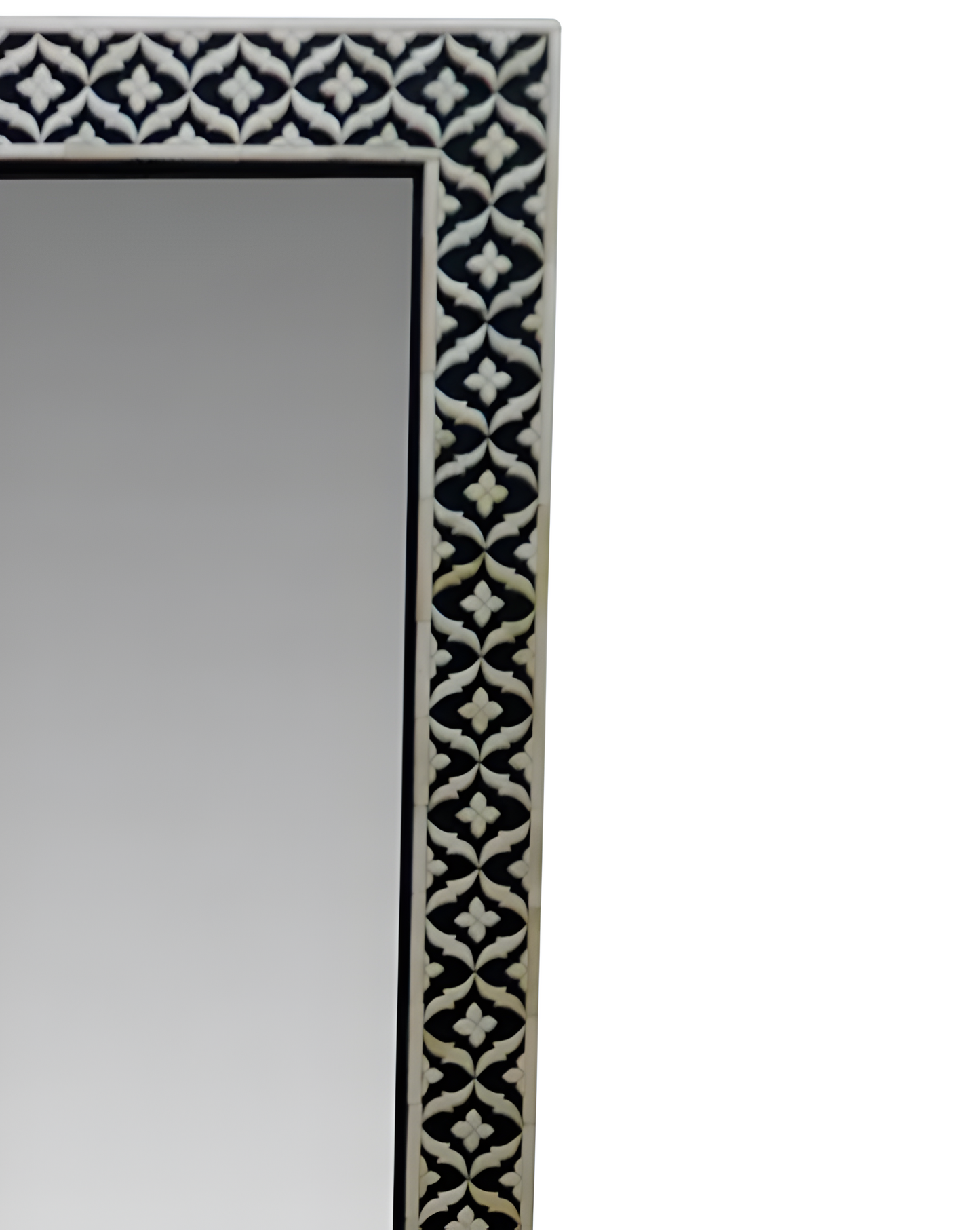 Handmade Bone inlay Floral pattern Mirror Frame
