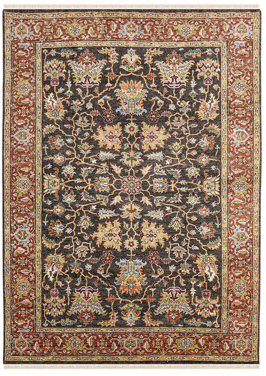 HAND KNOTTED NIGHT RIDER MEXICAN RED