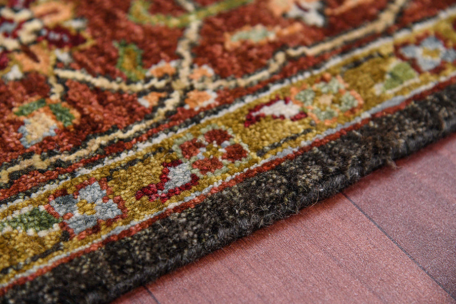 HAND KNOTTED NIGHT RIDER MEXICAN RED