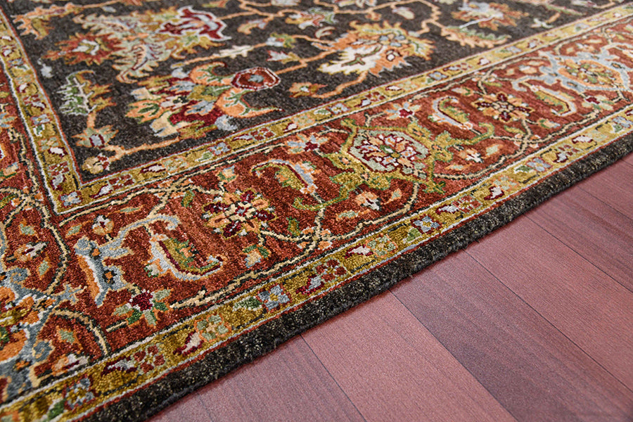 HAND KNOTTED NIGHT RIDER MEXICAN RED