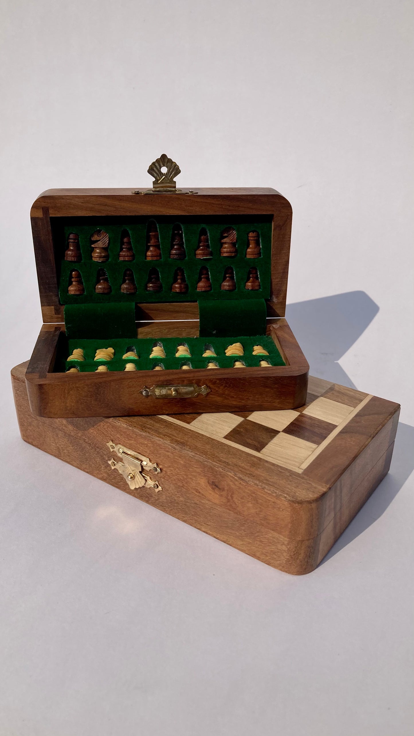 Wooden Foldable Chess Board - Rosewood Chessboard