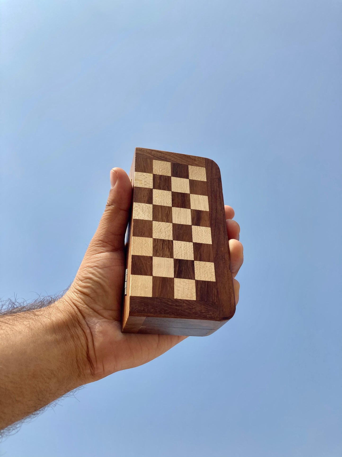 Wooden Foldable Chess Board - Rosewood Chessboard