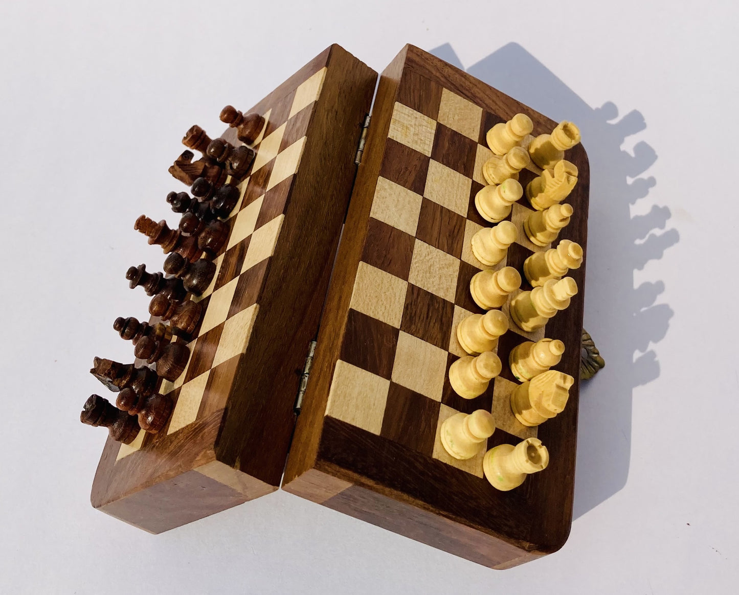Wooden Foldable Chess Board - Rosewood Chessboard