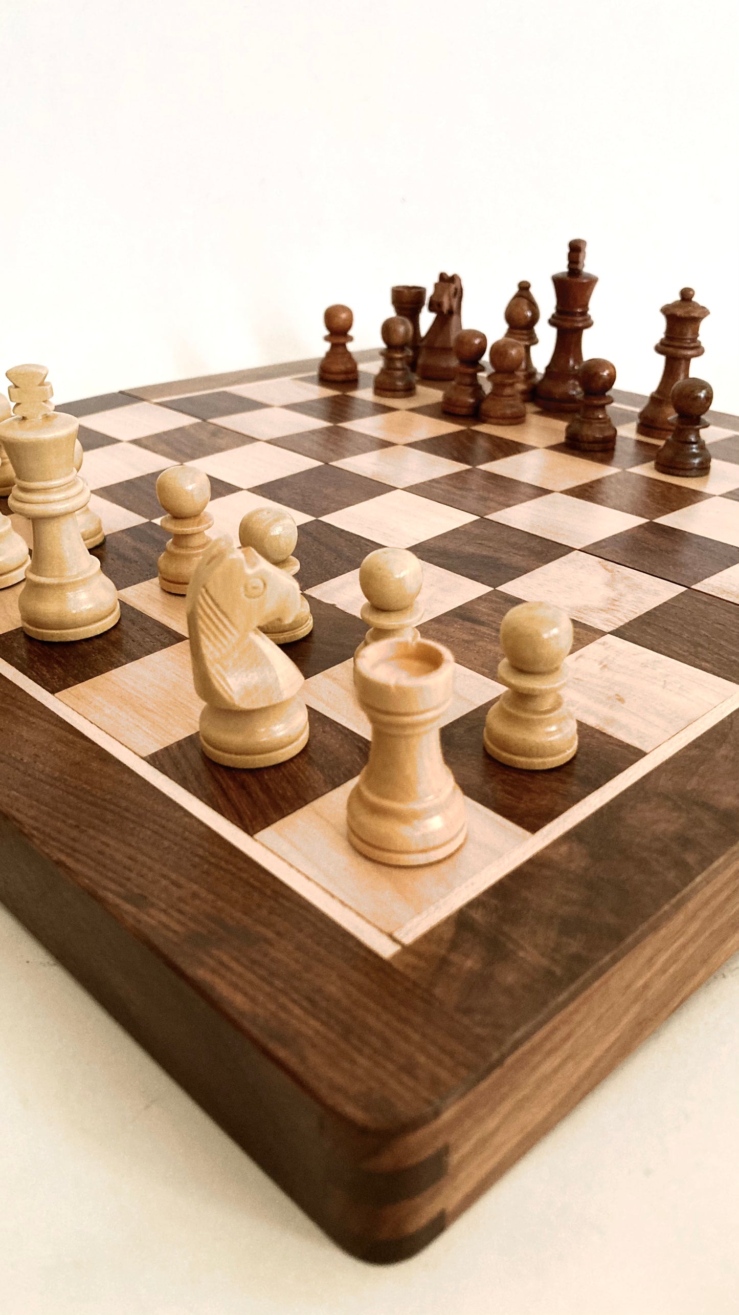 Wooden Foldable Chess Board - Rosewood Chessboard