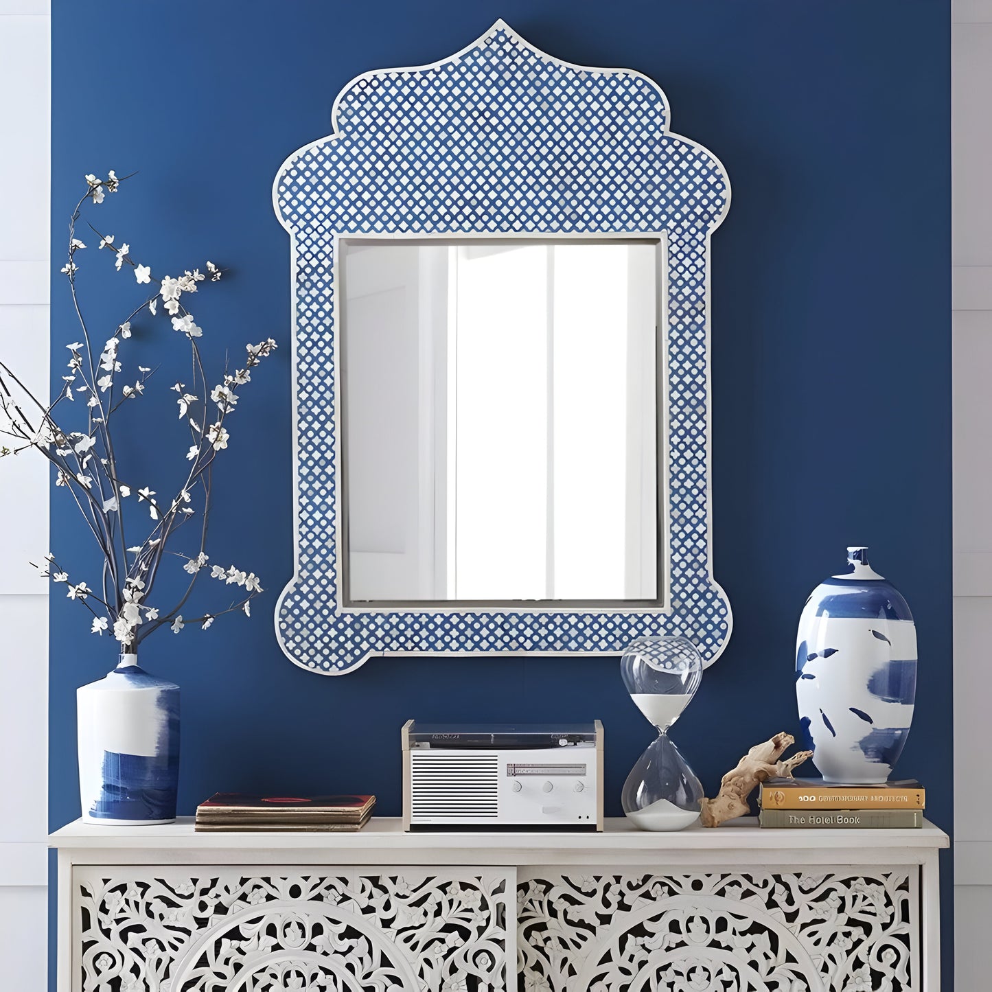 Modern Bone Inlay Decorative Mirror Frame