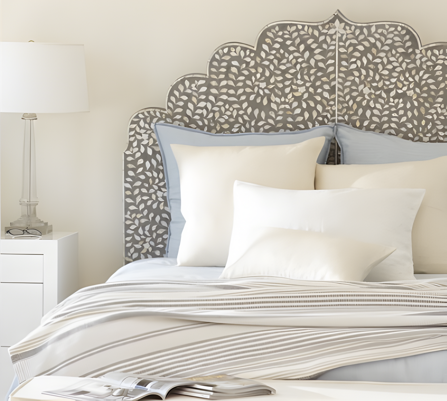 Bedhead Board in Grey King Queen Size