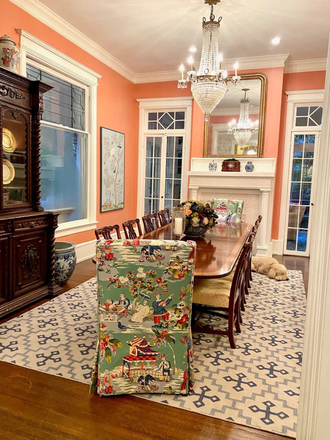 Denim Cross Flatweave Dhurrie Rug